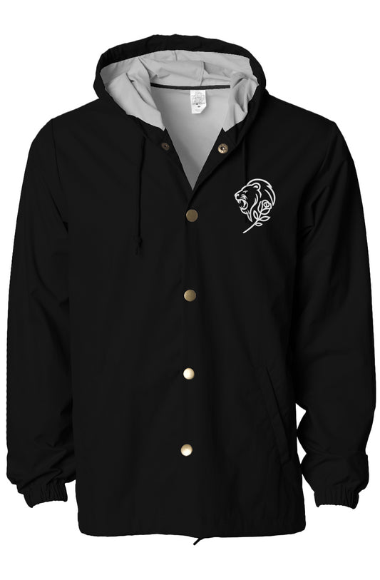 Water-Resistant Hooded Windbreaker